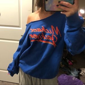 Urban outfitters royal blue cut off sweatshirt